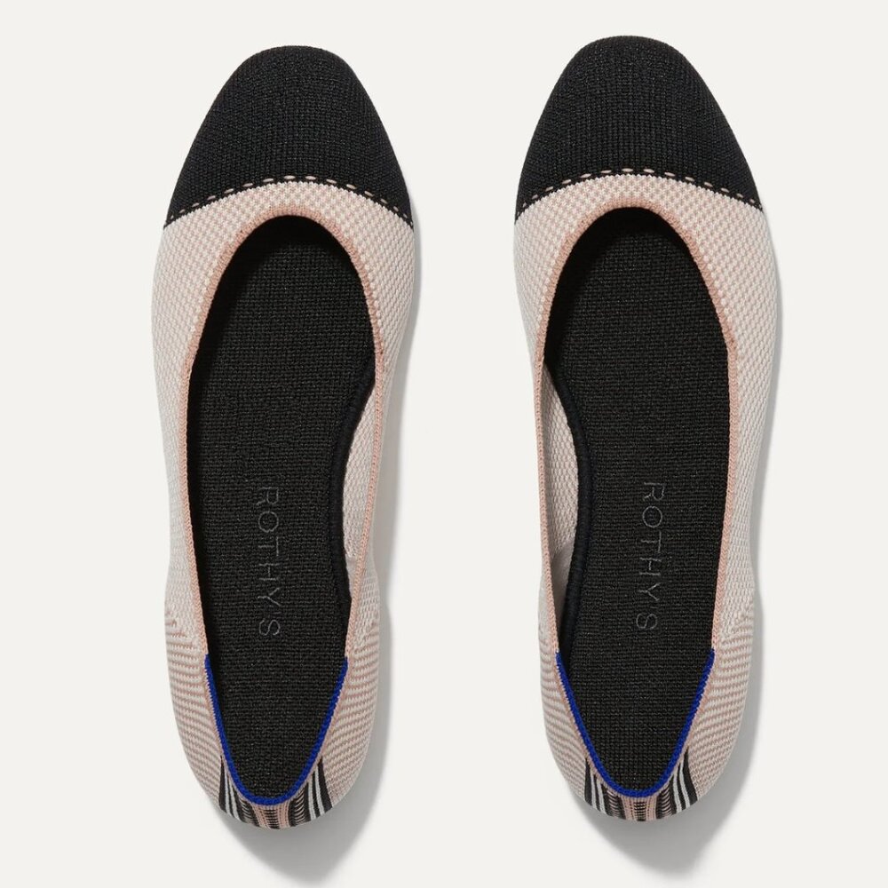 Rothy's The Square Flat In Tuxedo, Size 7.5 - image 1